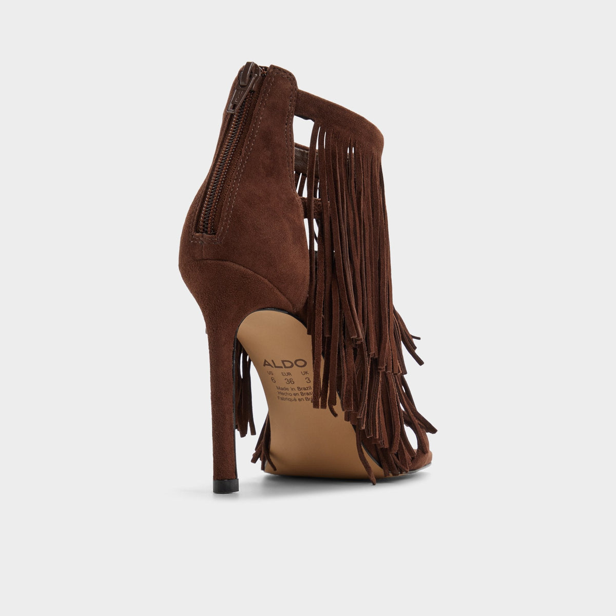Nahana in Dark Brown - Strappy heeled sandal, Stiletto heel | Aldo