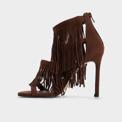 Nahana in Dark Brown - Strappy heeled sandal, Stiletto heel | Aldo