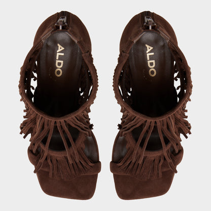 Nahana in Dark Brown - Strappy heeled sandal, Stiletto heel | Aldo