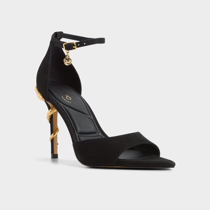 Medeza in Black - Strappy heeled sandal | Aldo