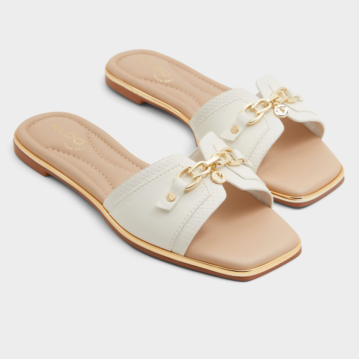 Alamassi Open White Women's Flats - Slide sandal | Aldo