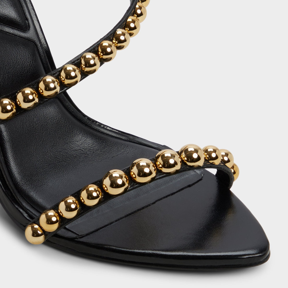 Attey in Black - Strappy heeled sandal, Stiletto heel | Aldo