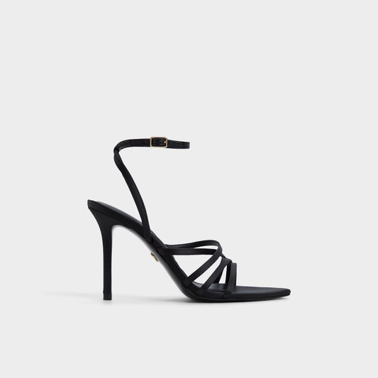 Solania Black Women's Strappy sandals - Strappy heeled sandal, Stiletto heel | Aldo