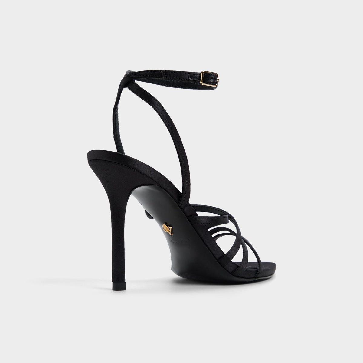 Solania Black Women's Strappy sandals - Strappy heeled sandal, Stiletto heel | Aldo