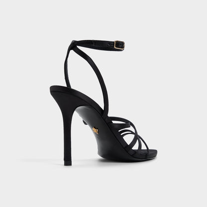 Solania Black Women's Strappy sandals - Strappy heeled sandal, Stiletto heel | Aldo
