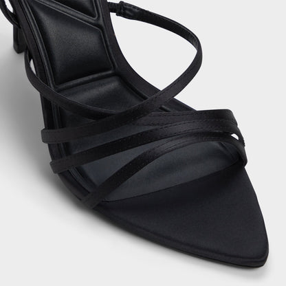 Solania Black Women's Strappy sandals - Strappy heeled sandal, Stiletto heel | Aldo