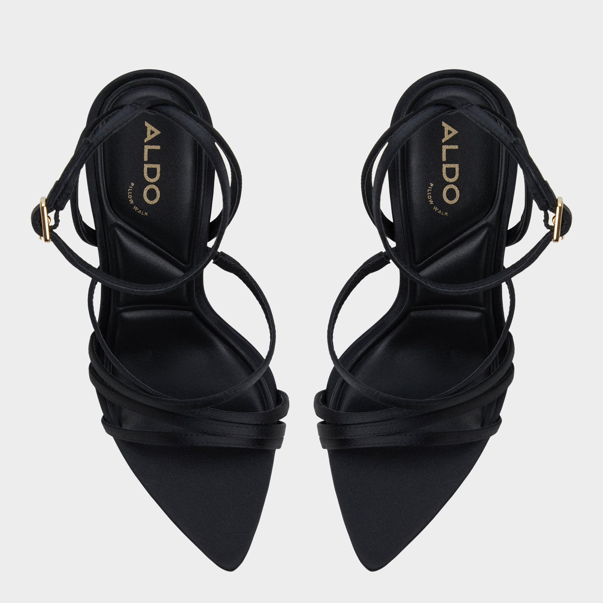 Solania Black Women's Strappy sandals - Strappy heeled sandal, Stiletto heel | Aldo