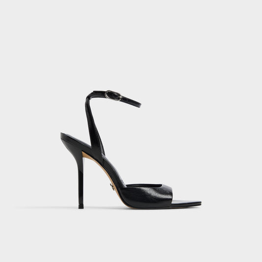 Forevermore Black Women's Strappy sandals - Strappy heeled sandal, Stiletto heel | Aldo