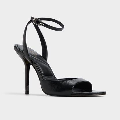 Forevermore Black Women's Strappy sandals - Strappy heeled sandal, Stiletto heel | Aldo
