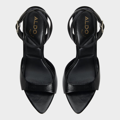 Forevermore Black Women's Strappy sandals - Strappy heeled sandal, Stiletto heel | Aldo