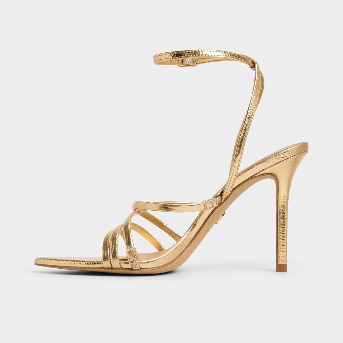 Solania Gold Women's Heeled sandals - Strappy heeled sandal, Stiletto heel | Aldo