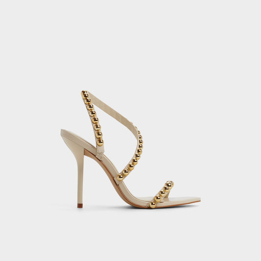 Attey in Cream - Strappy heeled sandal, Stiletto heel | Aldo
