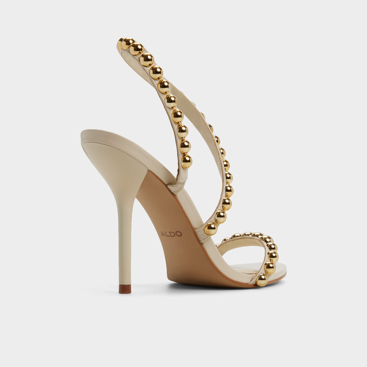 Attey in Cream - Strappy heeled sandal, Stiletto heel | Aldo