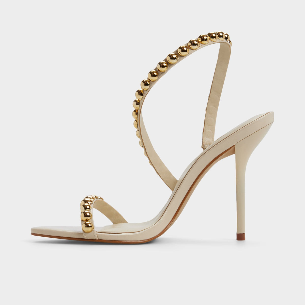 Attey in Cream - Strappy heeled sandal, Stiletto heel | Aldo