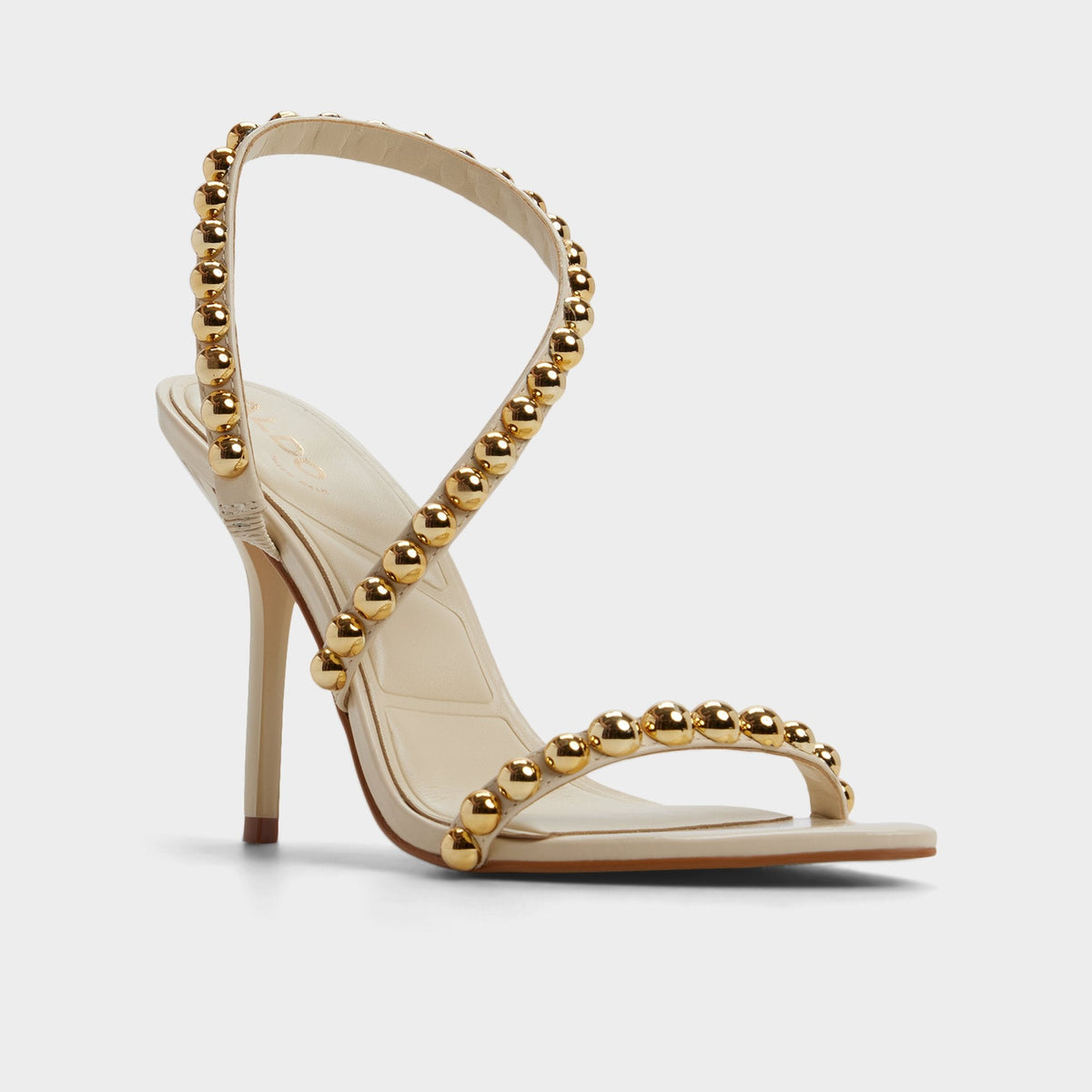 Attey in Cream - Strappy heeled sandal, Stiletto heel | Aldo