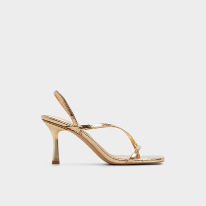 Riva in Gold 14213553 - Sling back heeled sandal, Stiletto heel | Aldo