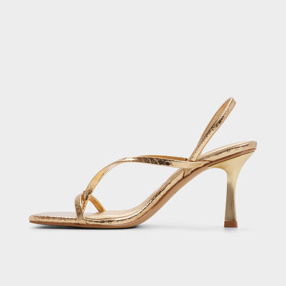 Riva in Gold 14213553 - Sling back heeled sandal, Stiletto heel | Aldo