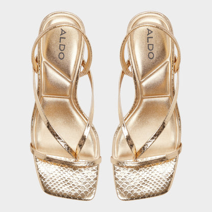 Riva in Gold 14213553 - Sling back heeled sandal, Stiletto heel | Aldo
