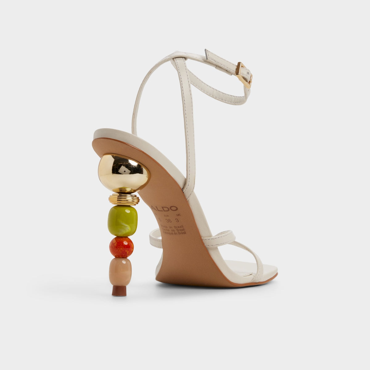 Beachglass in White Bone - Strappy heeled sandal | Aldo