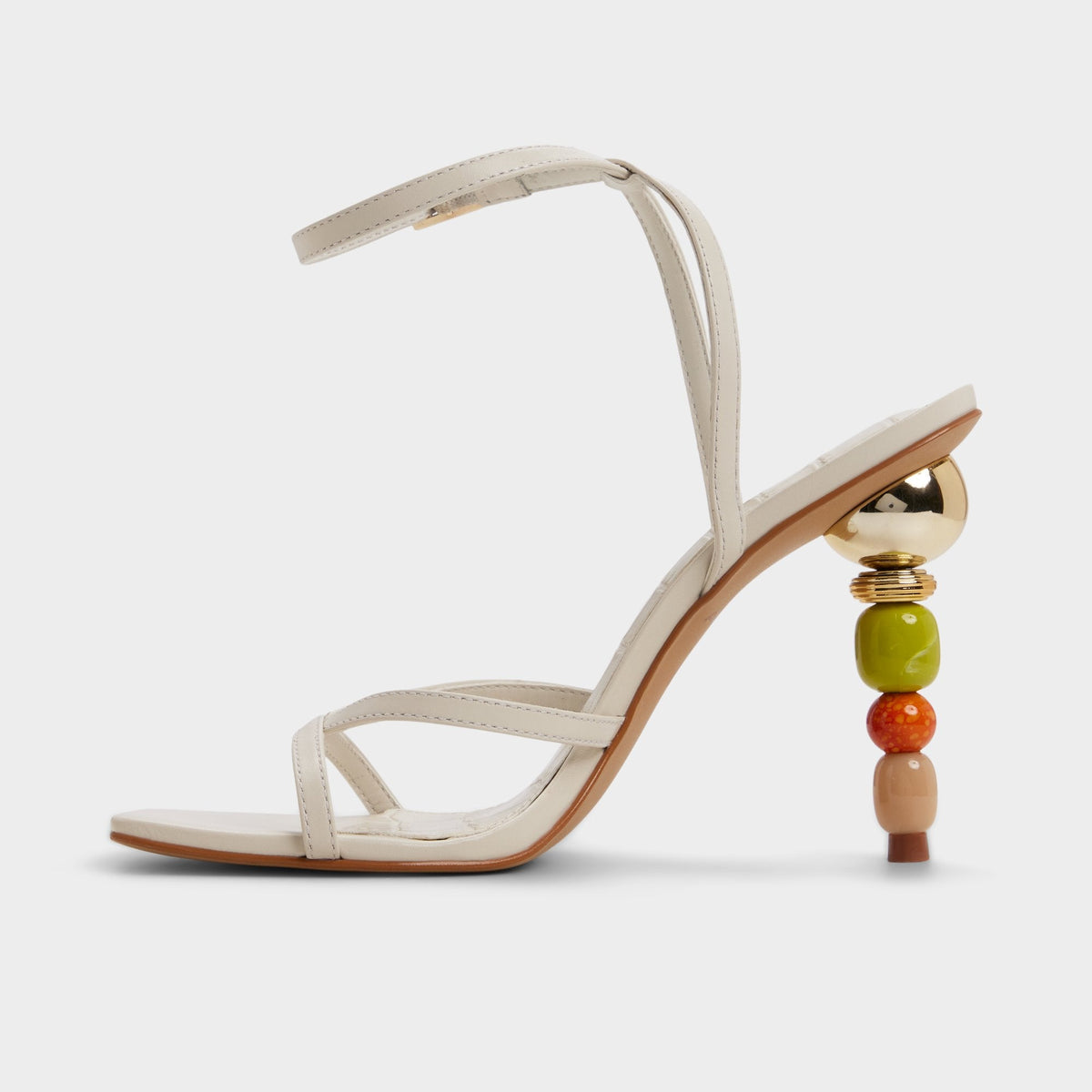 Beachglass in White Bone - Strappy heeled sandal | Aldo