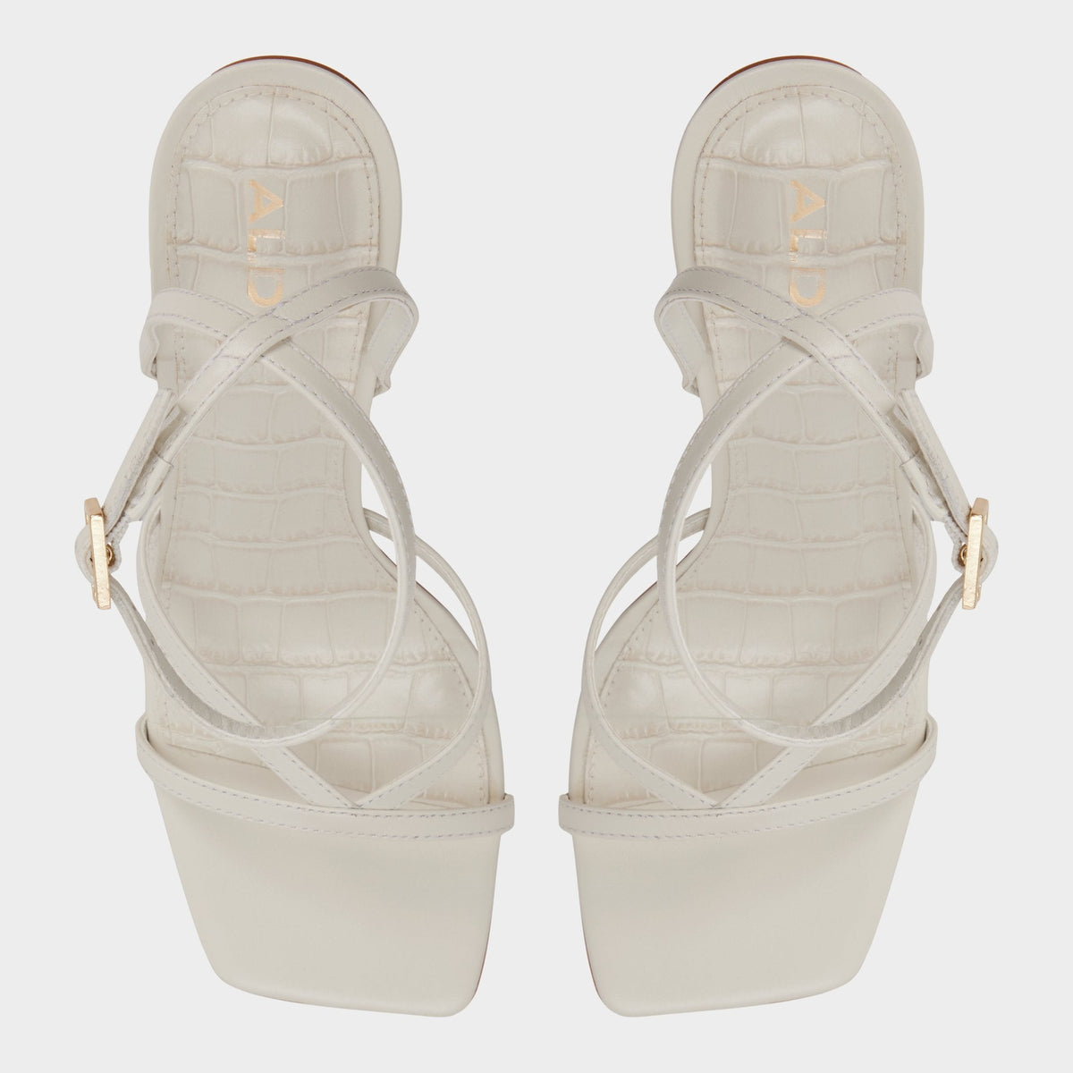 Beachglass in White Bone - Strappy heeled sandal | Aldo