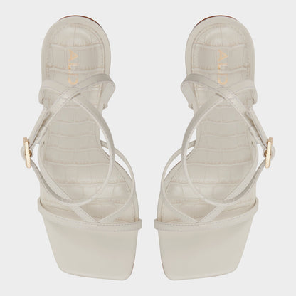 Beachglass in White Bone - Strappy heeled sandal | Aldo