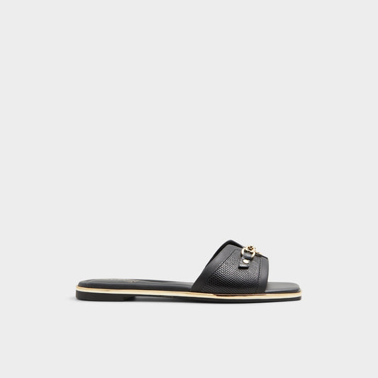 Alamassi Black Women's Flats - Slide sandal | Aldo