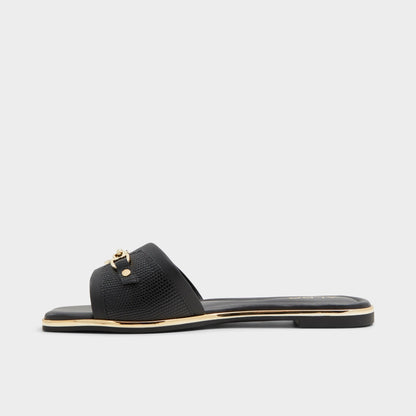 Alamassi Black Women's Flats - Slide sandal | Aldo