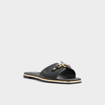 Alamassi Black Women's Flats - Slide sandal | Aldo
