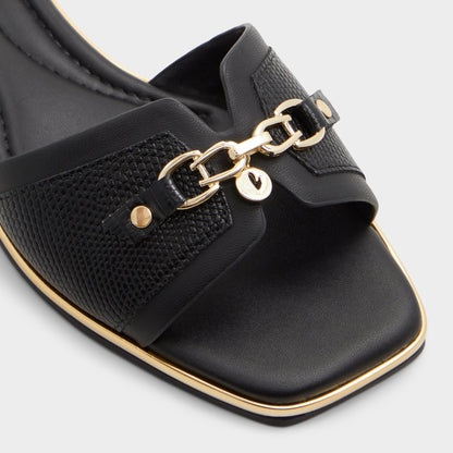 Alamassi Black Women's Flats - Slide sandal | Aldo