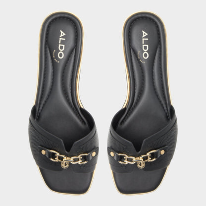 Alamassi Black Women's Flats - Slide sandal | Aldo