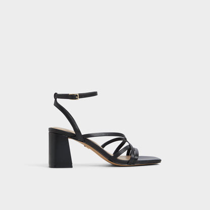Esther Black Women's Block heels - Strappy heeled sandal, Block heel | Aldo