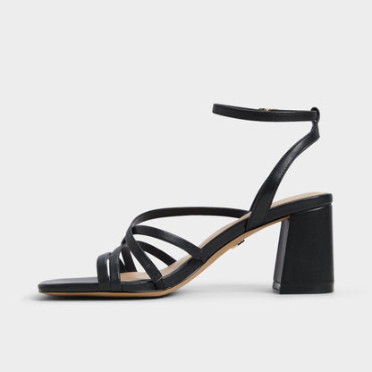Esther Black Women's Block heels - Strappy heeled sandal, Block heel | Aldo