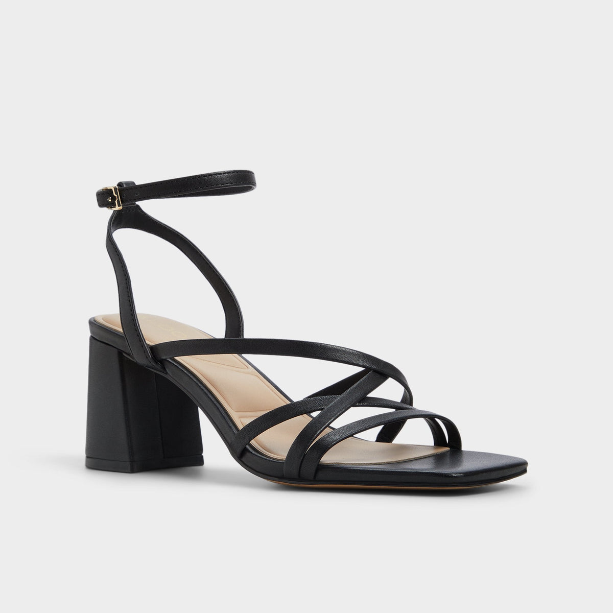 Esther Black Women's Block heels - Strappy heeled sandal, Block heel | Aldo