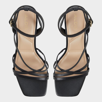 Esther Black Women's Block heels - Strappy heeled sandal, Block heel | Aldo