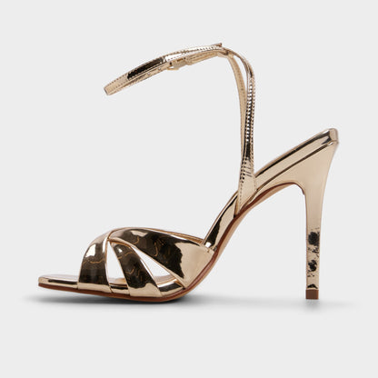 Meteora in Gold - Strappy heeled sandal, Stiletto heel | Aldo