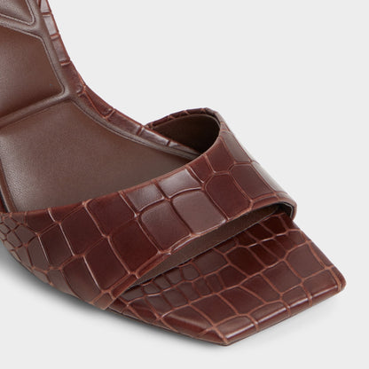 Harmonious in Dark Brown - Strappy heeled sandal | Aldo