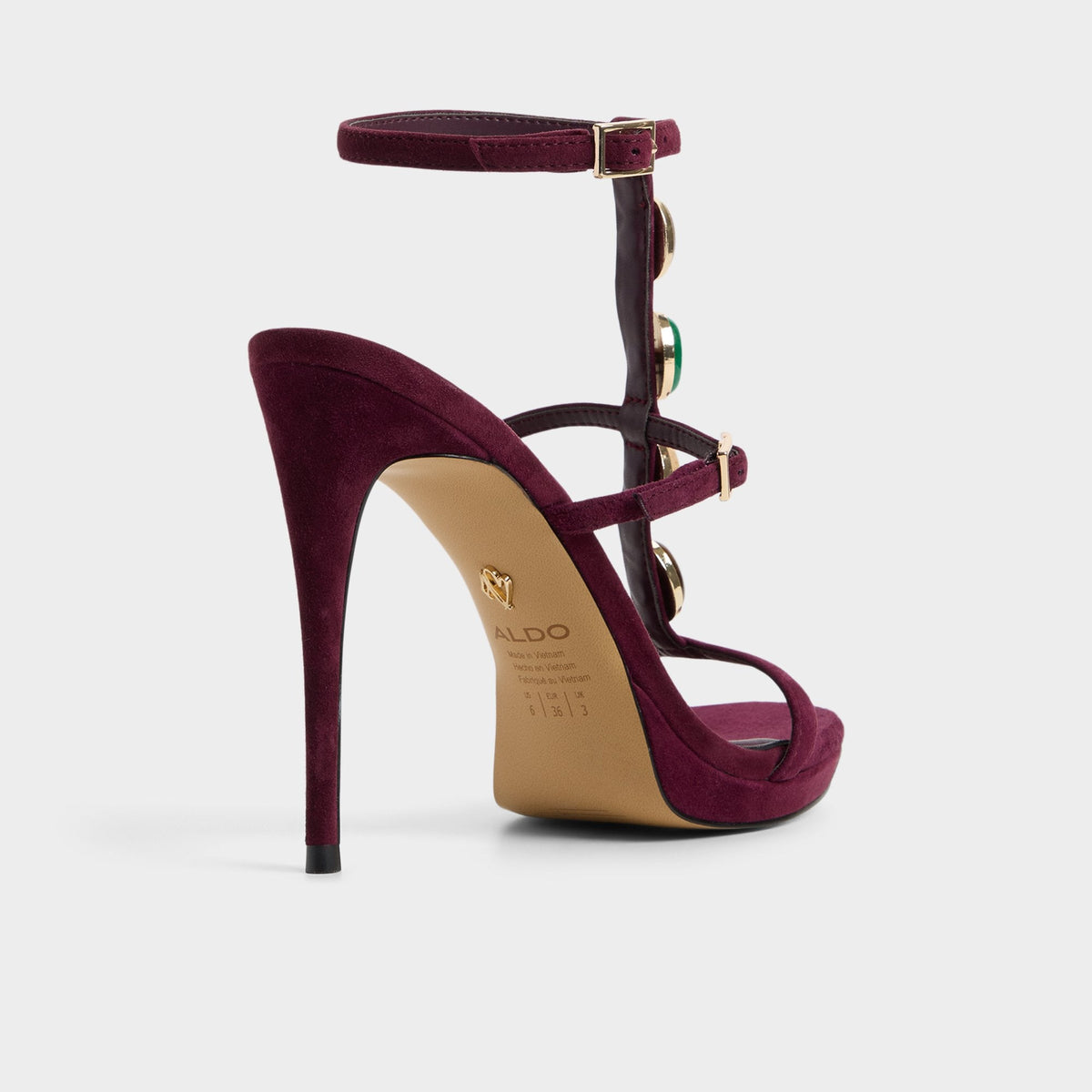 Opalia in Bordo - Strappy heeled sandal, Platform | Aldo