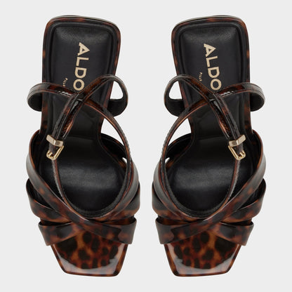 Meteora in Open Brown - Strappy heeled sandal, Stiletto heel | Aldo