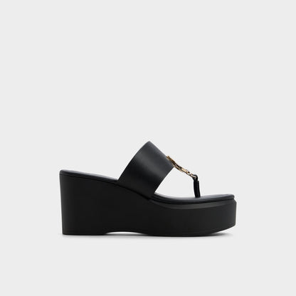 Friegan in Black - Slide sandal, Wedge heel | Aldo