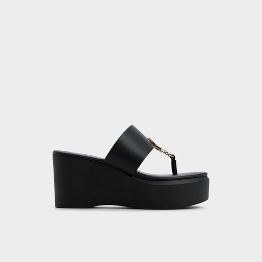 Friegan in Black - Slide sandal, Wedge heel | Aldo