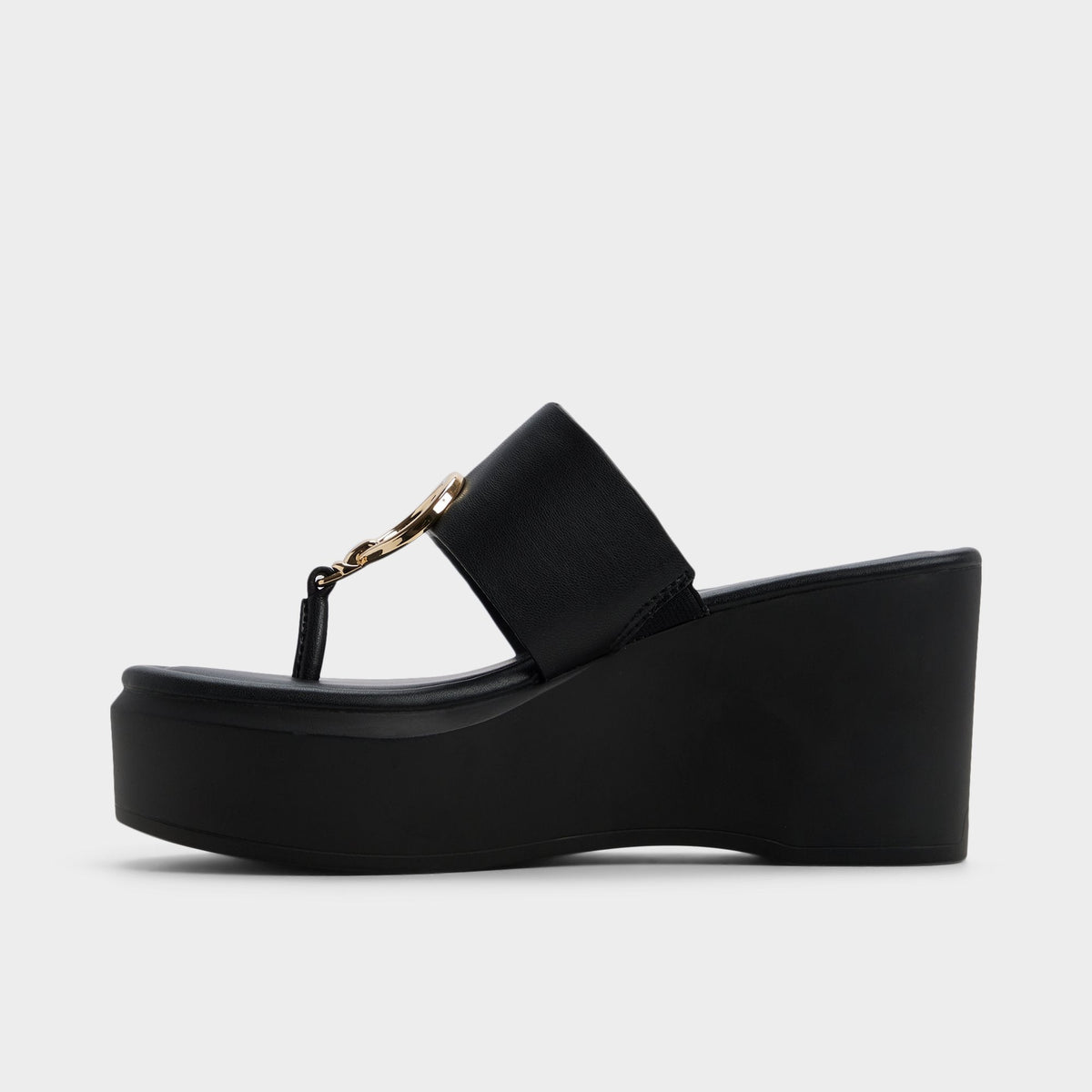 Friegan in Black - Slide sandal, Wedge heel | Aldo