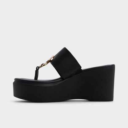 Friegan in Black - Slide sandal, Wedge heel | Aldo