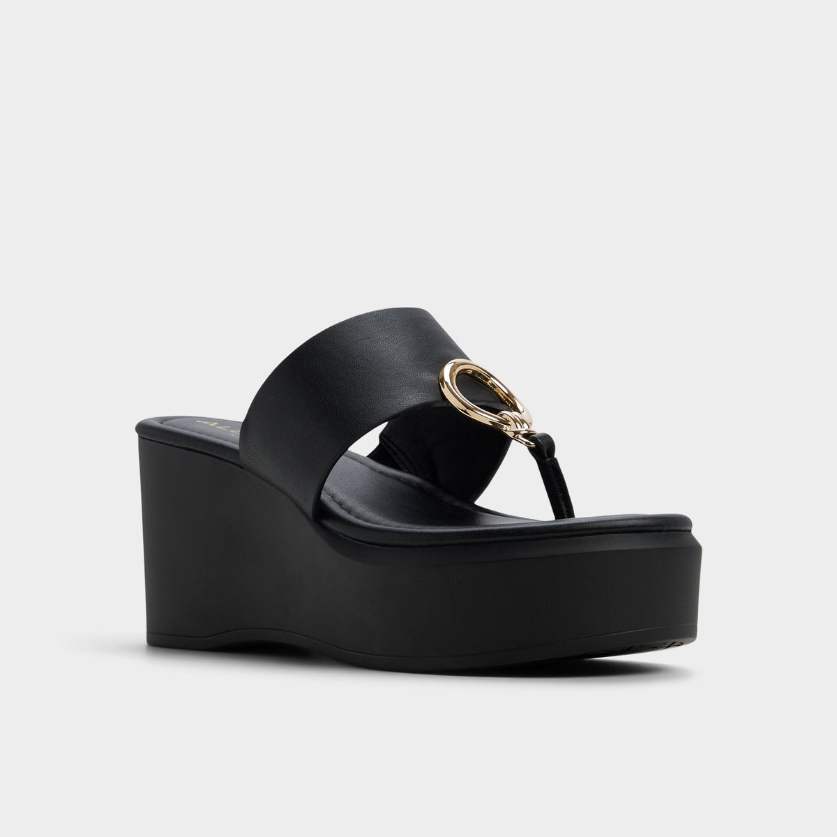 Friegan in Black - Slide sandal, Wedge heel | Aldo