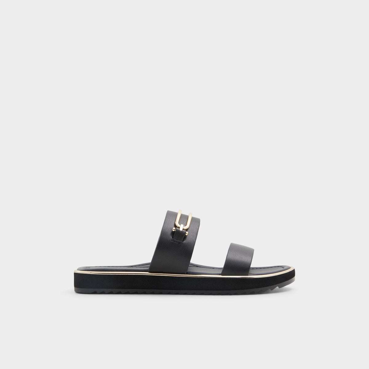 Lagoon Other Black Women's Strappy sandals - Strappy flat sandal, Footbed sandal | Aldo