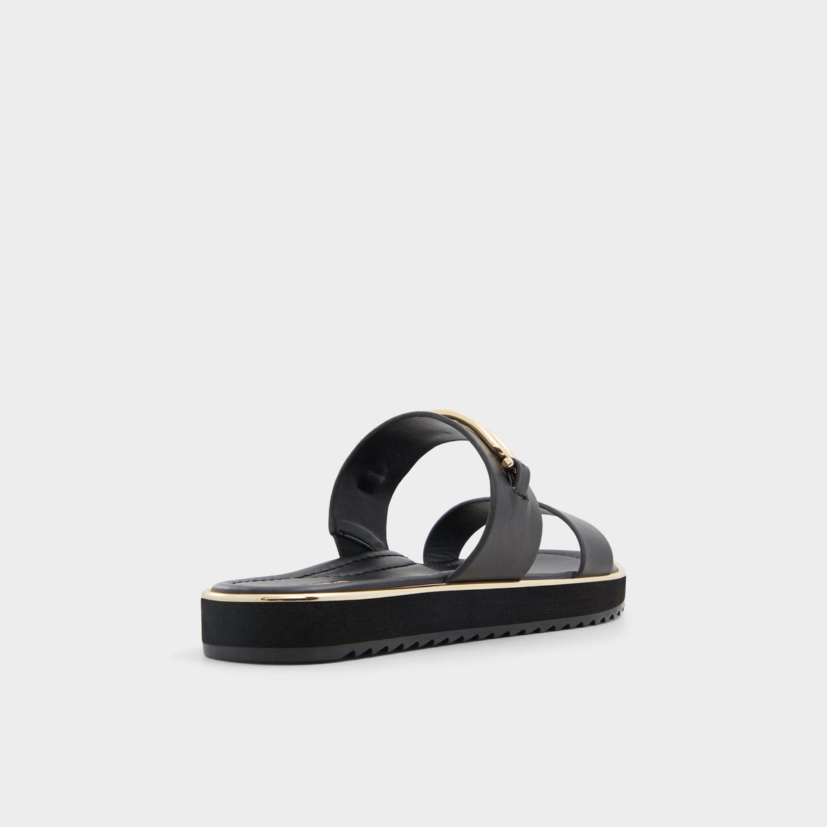 Lagoon Other Black Women's Strappy sandals - Strappy flat sandal, Footbed sandal | Aldo