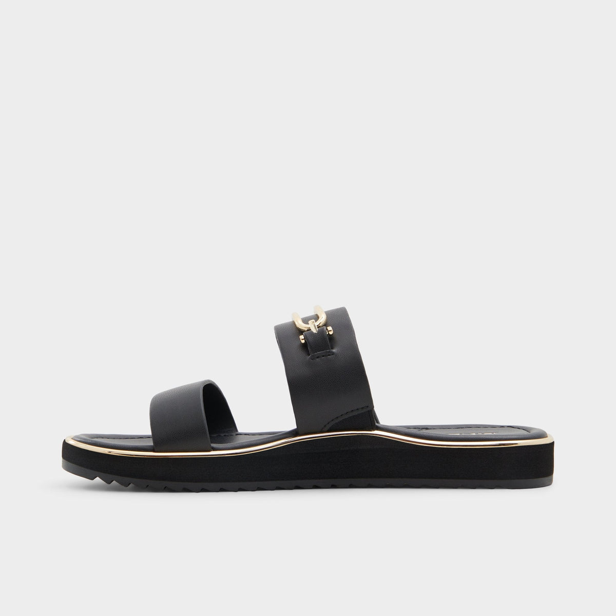 Lagoon Other Black Women's Strappy sandals - Strappy flat sandal, Footbed sandal | Aldo