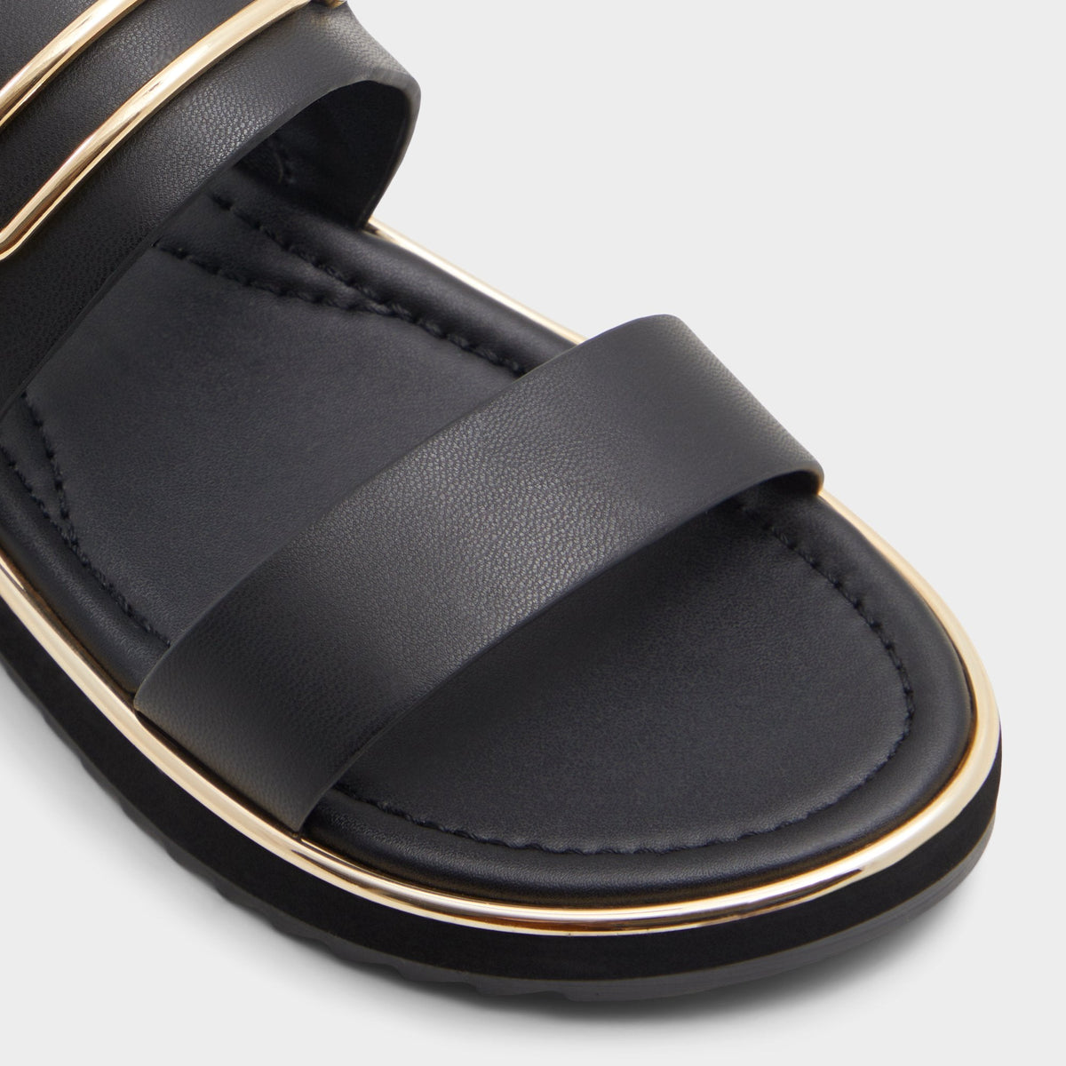Lagoon Other Black Women's Strappy sandals - Strappy flat sandal, Footbed sandal | Aldo
