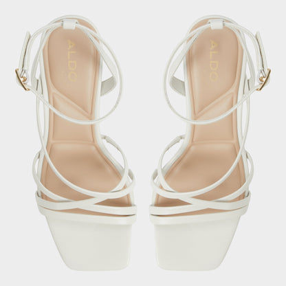 Esther Other White Women's Block heels - Strappy heeled sandal, Block heel | Aldo