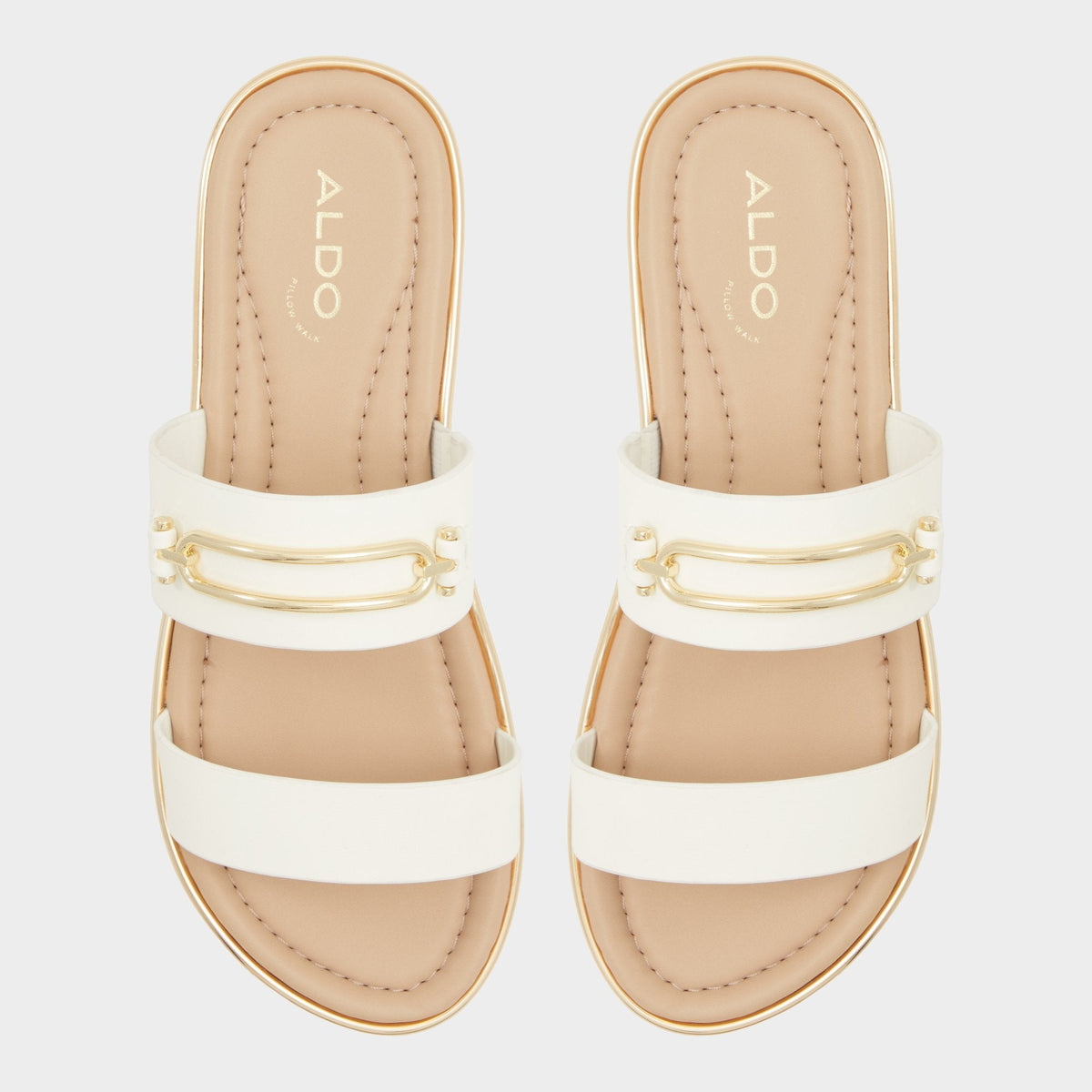 Lagoon White Women's Strappy sandals - Slide sandal, Footbed sandal | Aldo
